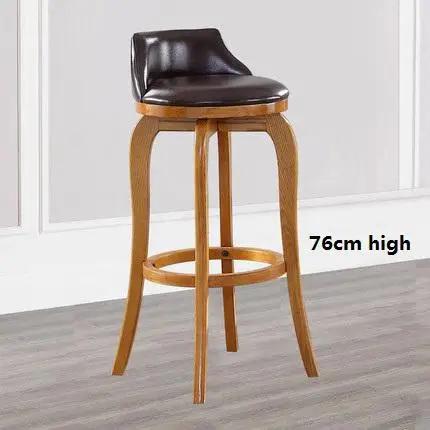 Американский твердый деревянный барный стул домашний вращающийся барный стул высокий стул европейский модный барный стул - Цвет: Style 8
