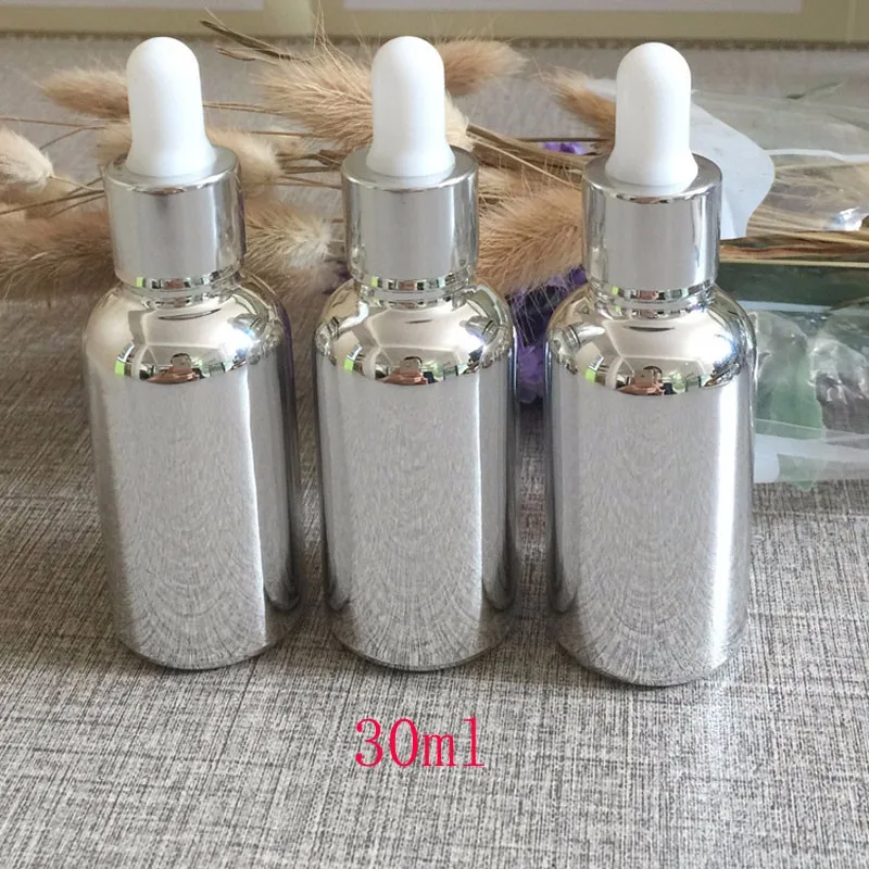 30ml silver glass dropper  (1)