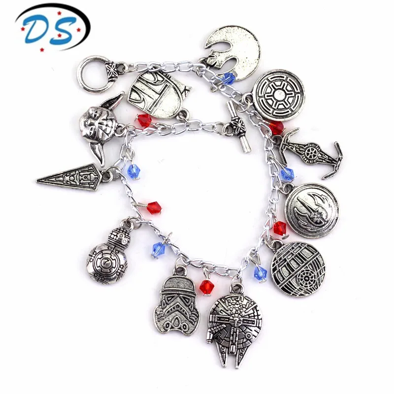 Классический фильм ювелирные изделия Звездные войны браслеты для женщин браслет из звеньев браслеты Косплей Wristhand винтажные аксессуары браслет
