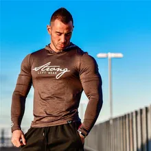 Новая мужская футболка для бега с длинным рукавом, Спортивная рубашка для мужчин и шапка, спортивный топ, спортивная одежда для спортзала, мужская спортивная одежда