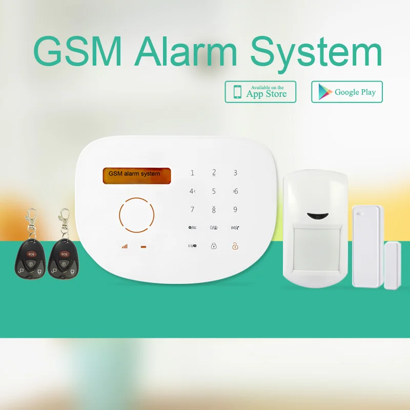 433mhz Home security products GSM intruder alarm system & wireless auto