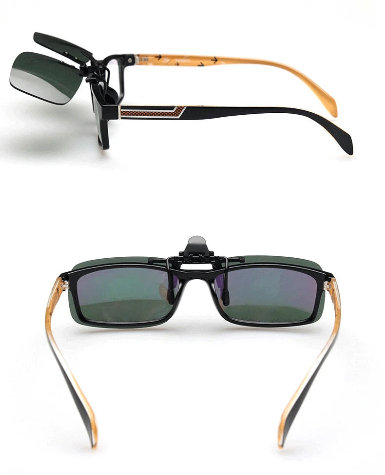 

Night vision glasses Clips for Women Men Driving Goggles Flipped Over the Clip Sunglasses Yellow Gray Driver Glasses
