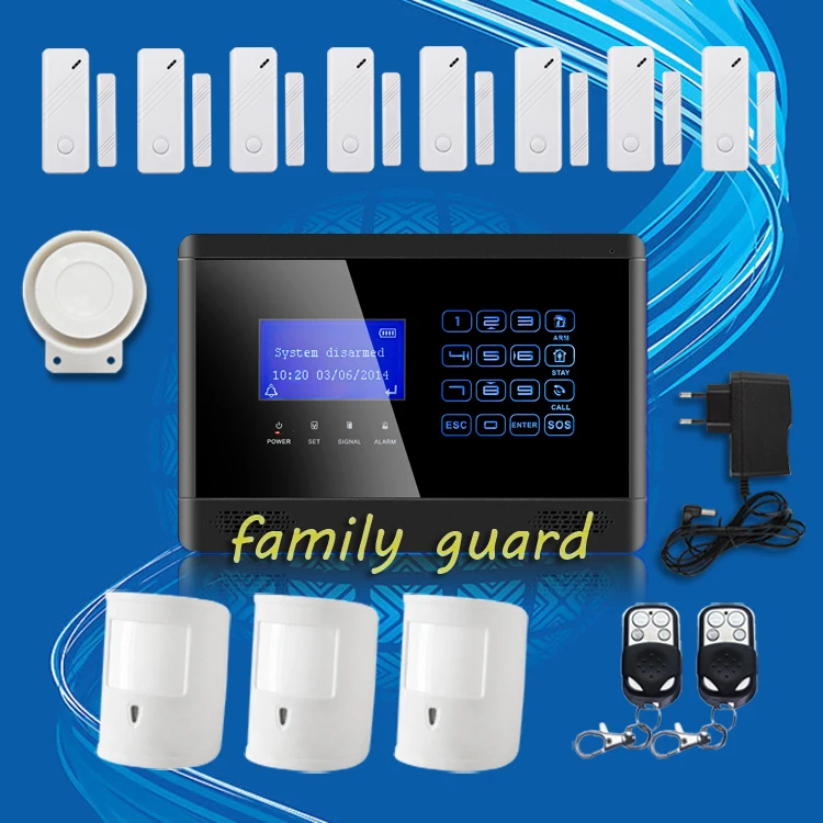

Free Shipping!M2BX Wireless GSM SMS TEXT Touch Keypad Home Alarm System Menu Screen+3 Pet Immune PIRS+8 Door Gap High Quality