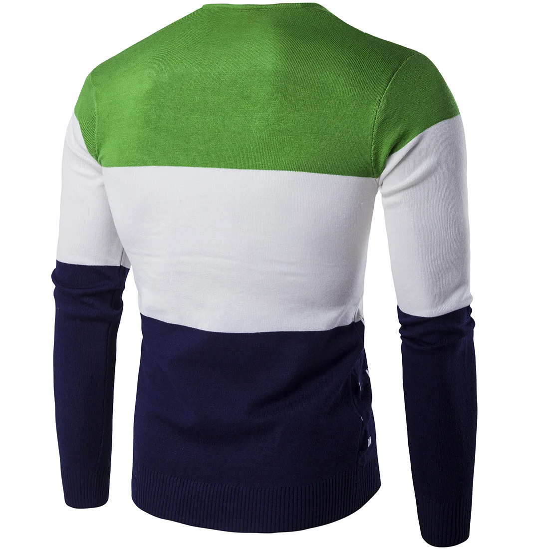 2018 5 цветов полосатый свитер мужской теплый длинный рукав v-образный вырез зимняя одежда для мужской моды Slim Fit принт пуловер свитер