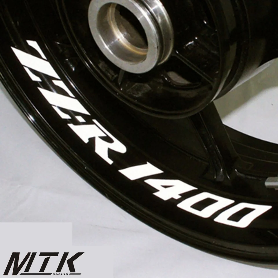 

MTKRACING ZZR1400 R 7 colors 8X CUSTOM INNER RIM DECALS WHEEL Reflective STICKERS STRIPES FIT KAWASAKI ZZR1400R ZZR 1400R