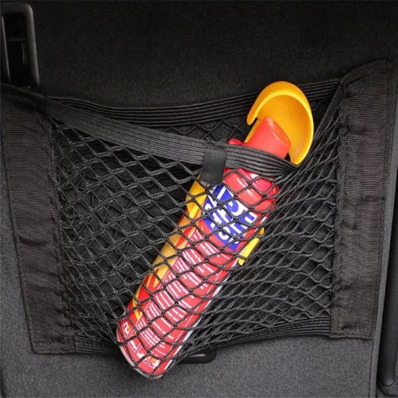 

Car Trunk Box Storage Bag Mesh Net Bag 40cm*25CM Car Styling Luggage Holder Pocket Sticker Trunk Organizer
