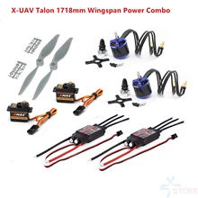 Fixed wing power Combo для X-UAV Talon EPO 1718 мм 3720 мотор KV1250+ 9x6 пропеллер APC+ 60A ESC+ 2psc ES08MA сервоприводы