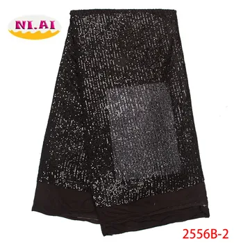 

African Lace Fabric Gold French Net Lace 2019 High Quality African Sequin Lace Fabric for 2018 French Sequin Fabric XY2556B-8