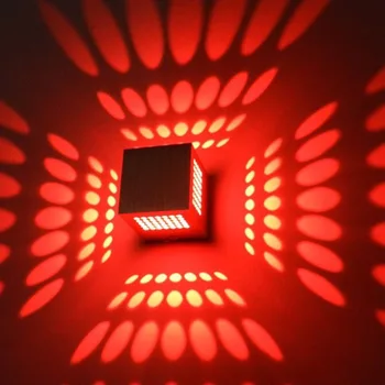 

3W High Quality Wall Lamp LED Aluminum Box RGB Sconce Light For Indoor Decoration Holiday Home KTV Bar Hotel Lighting JQ
