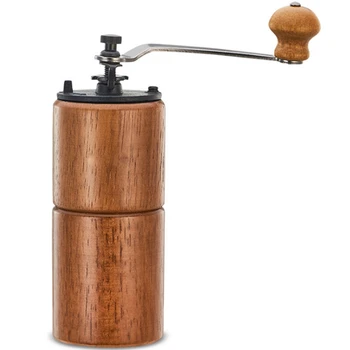 

1Pcs Mini Manual Adjustable Coffee Bean Grinder Manual Coffee Grinder Wooden Household Kitchen Mini Manual Coffee Grinder