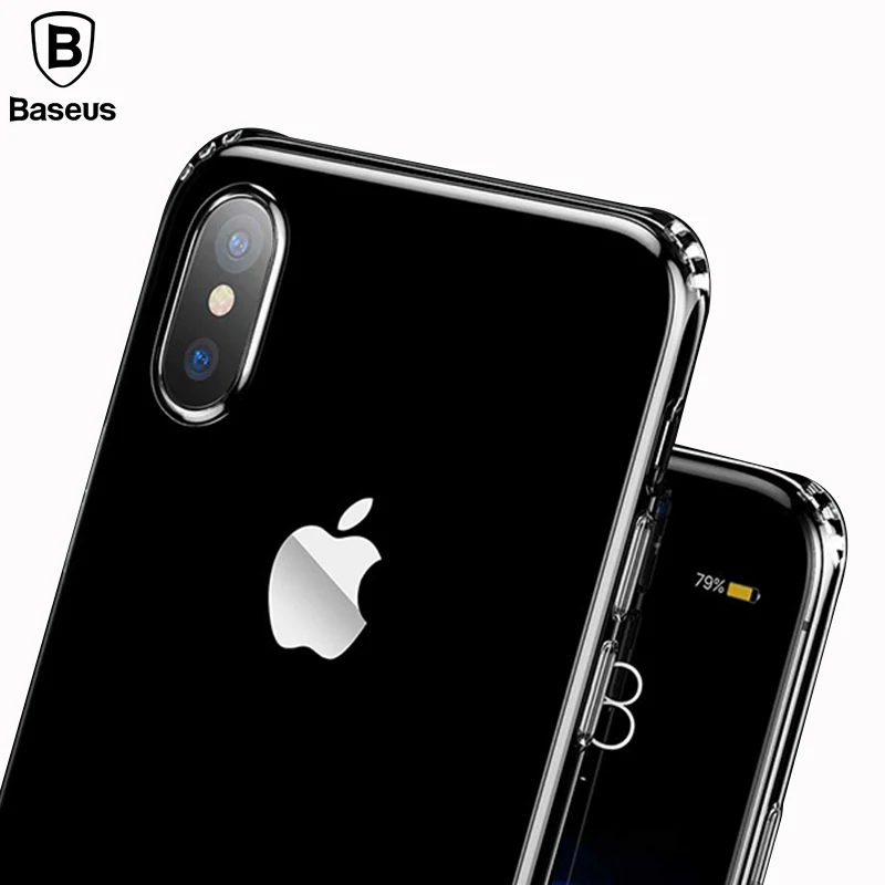 

Baseus TPU Anti-crash For iPhone X case Silm Transparent Protection Phone Shell Case Back Cover For Apple iPhone X Clear Case