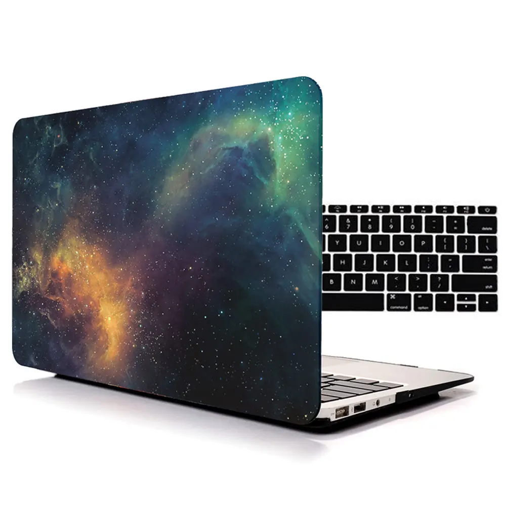 Чехол для ноутбука s для нового Mac Book Pro 13,3, 15,4 дюймов, чехол с клавиатурой, чехол для Macbook Air Pro retina 11, 12, 13, 15, чехол - Цвет: Galaxy Green