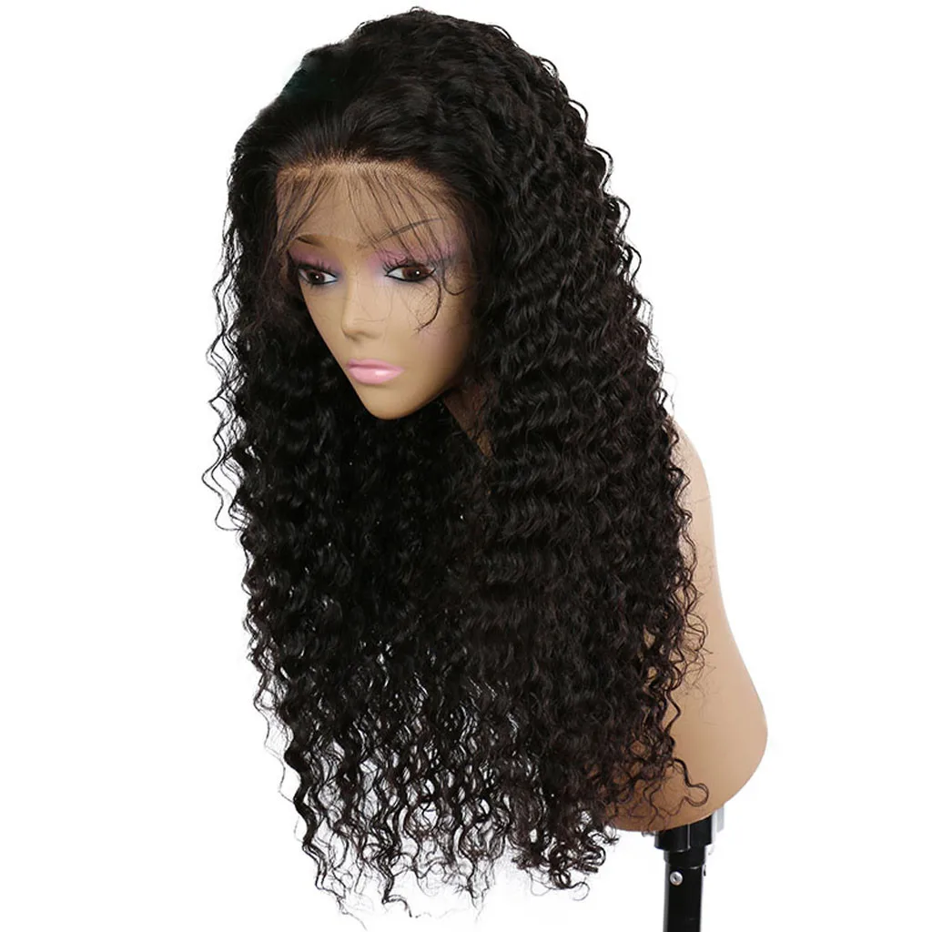 Hair Care Wig Stands High Temperature Wire Wig Curly Black Glueless
