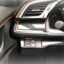 Lapetus Центральная приборная панель управления приборной панели украшения полосы рамка Крышка отделка 3 шт. Подходит для Honda Civic- ABS