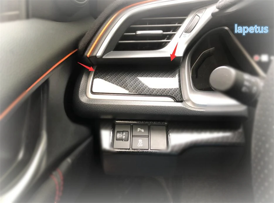 

Lapetus For Honda Civic 2016 2017 2018 ABS Dashboard Middle Control Instrument Panel Decoration Strip Frame Cover Trim 3 Piece