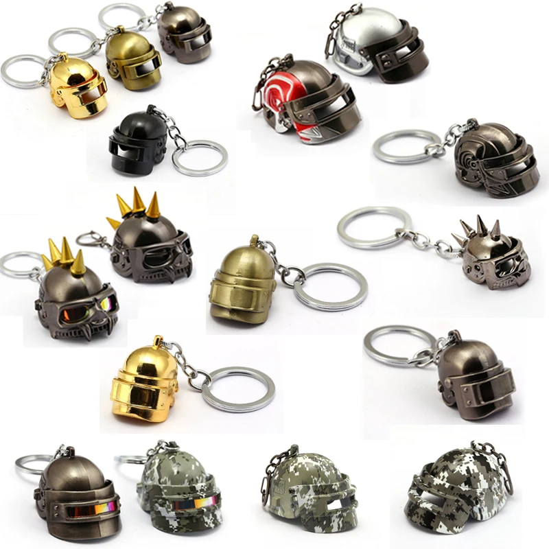 

17 Styles Game Jewelry PUBG Keychain Battle Grounds Key Chains Helmet Pendant Keyring Fans Gift llaveros mujer brelok