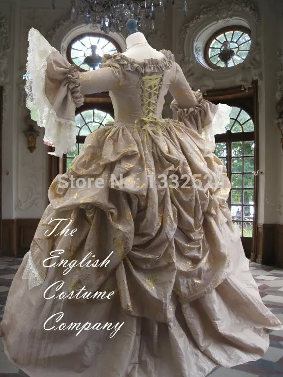 Rococo Marie Antoinette Dress Colonial Georgian 18th Century Fully Boned Authentic Bust Dress The Ultimate