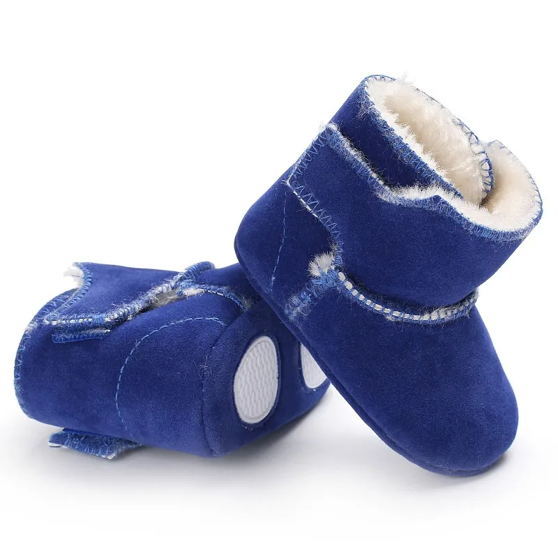 Для Новорожденных Для маленьких мальчиков Обувь для девочек малышей Обувь первых шагов зима Утепленная одежда кроватки Babe мягкая подошва