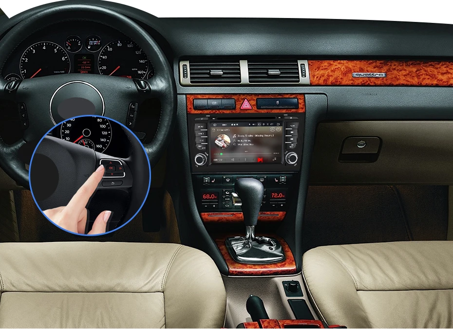 Isudar 2 Din Автомобильный мультимедийный плеер Android 9 для Audi/A6/S6/RS6 Авто Радио стерео система gps DVD Восьмиядерный ram 4 Гб USB DVR DSP