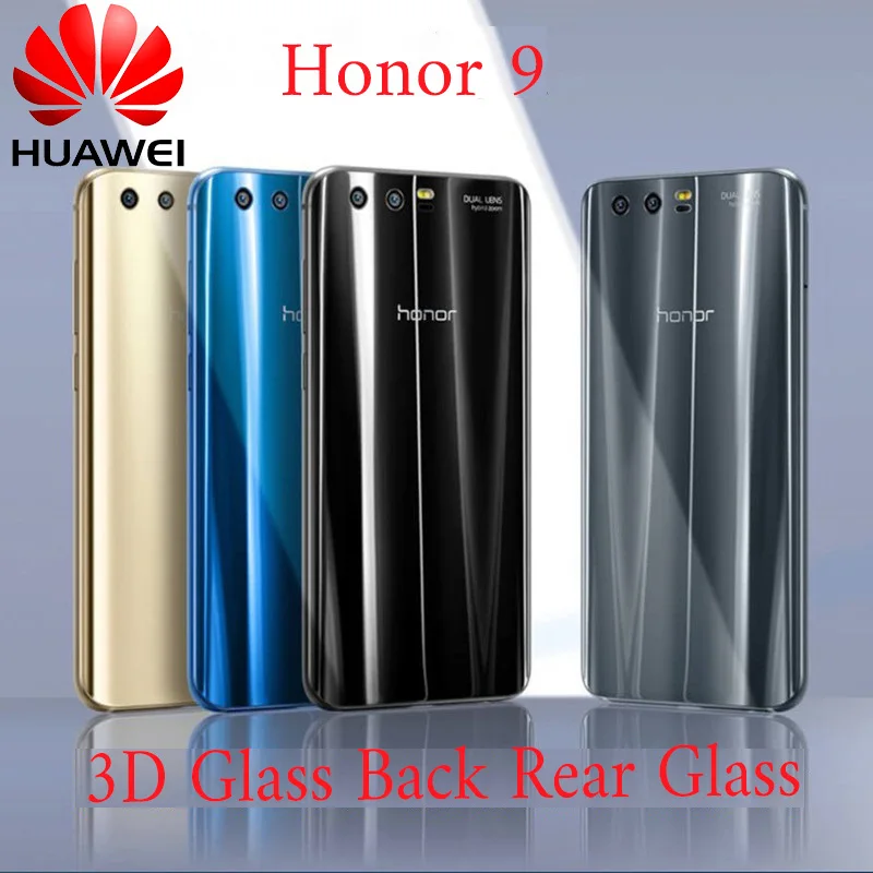 Для huawei Honor 9, STF-L09, STF-AL10, STF-L09, 3D, отражающее стекло, задняя дверь, Replcement, батарея, чехол, клейкая наклейка
