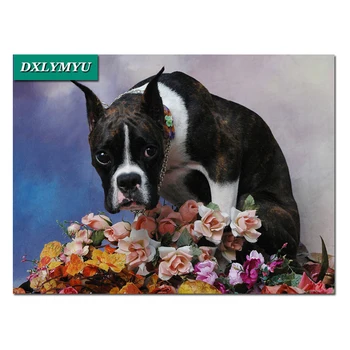 

5D DIY Diamond Painting Cross Stitch timid Cowardly dog Full Drill Resin Square Diamond Embroidery Diamond Mosaic Home decoratio