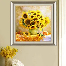 

5D Diamond Painting Sunflower DIY Handmade Round Full Diamond Painting By Numbers Diamond Painting Cross Stitch Christmas Gift