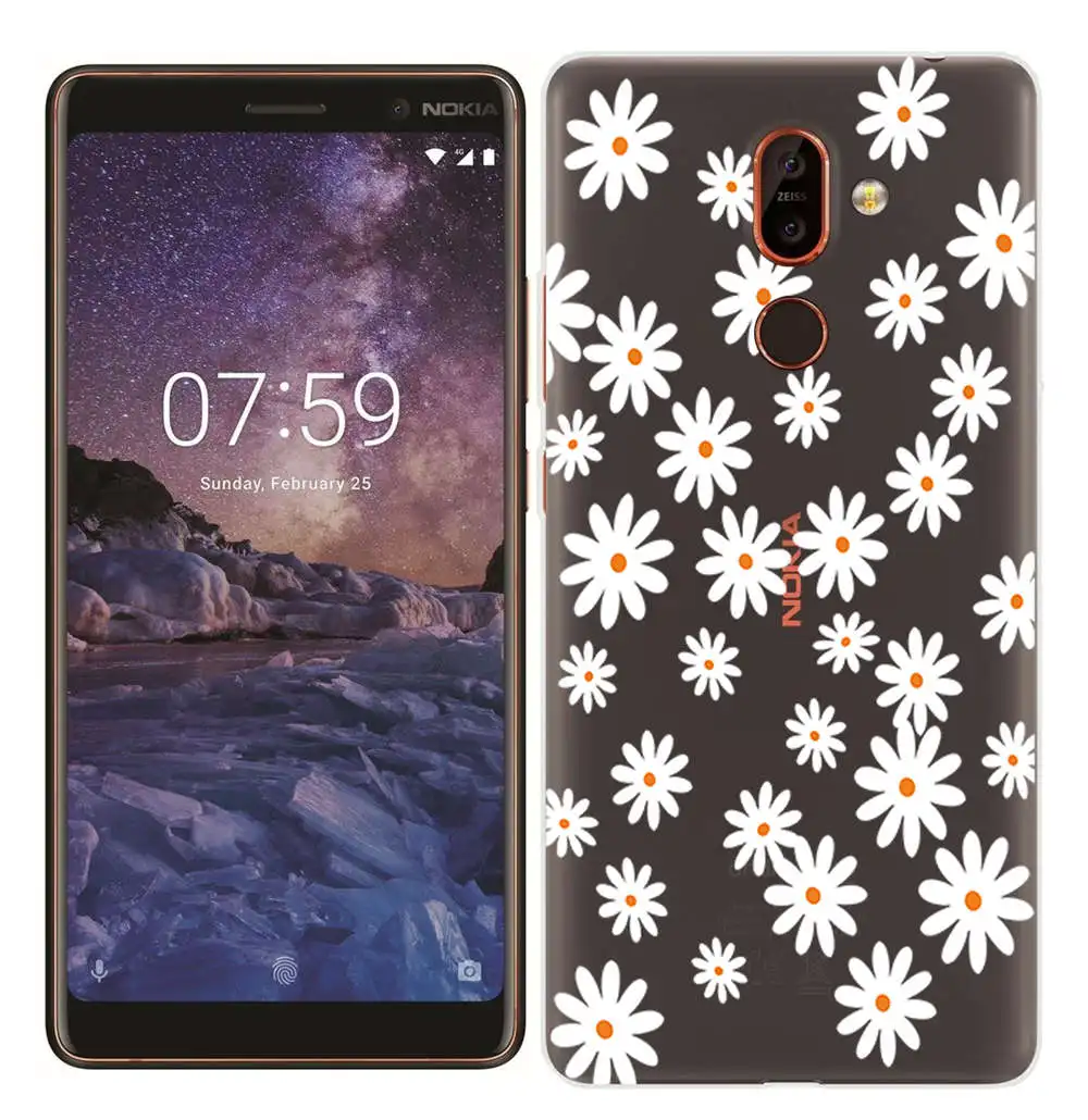 For Nokia 7 Plus Soft TPU Fundas Painted Silicone Case for Nokia 2.1 3.1 5.1 6.1 Smart Back Cover for Nokia 3 5 6 7 8 ShockProof (15)