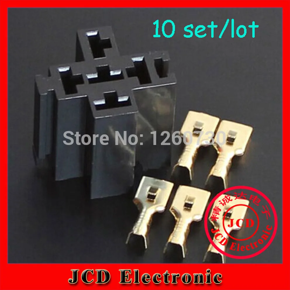 

cltgxdd 10 sets Automotive Car Relay Sockets 5 Pin Mount Series Relays