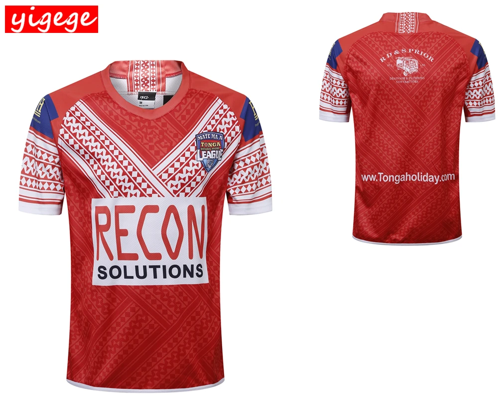 

Tonga 2019 Mens Players Training Singlet TONGA NATIONL LEAGUE PACIFIC TEST Rugby Jerseys shirt League jersey big size S-5XL