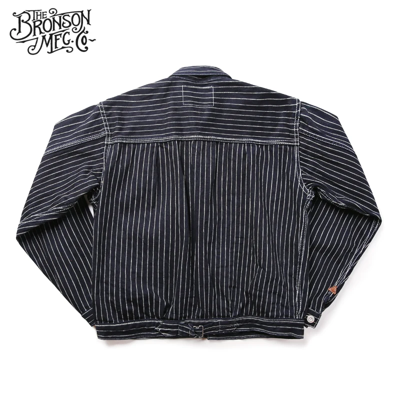 878 Bronson Винтаж Индиго куртка вабаш в полоску 15 5 Oz джинсовая куртка|denim jacket|jacket