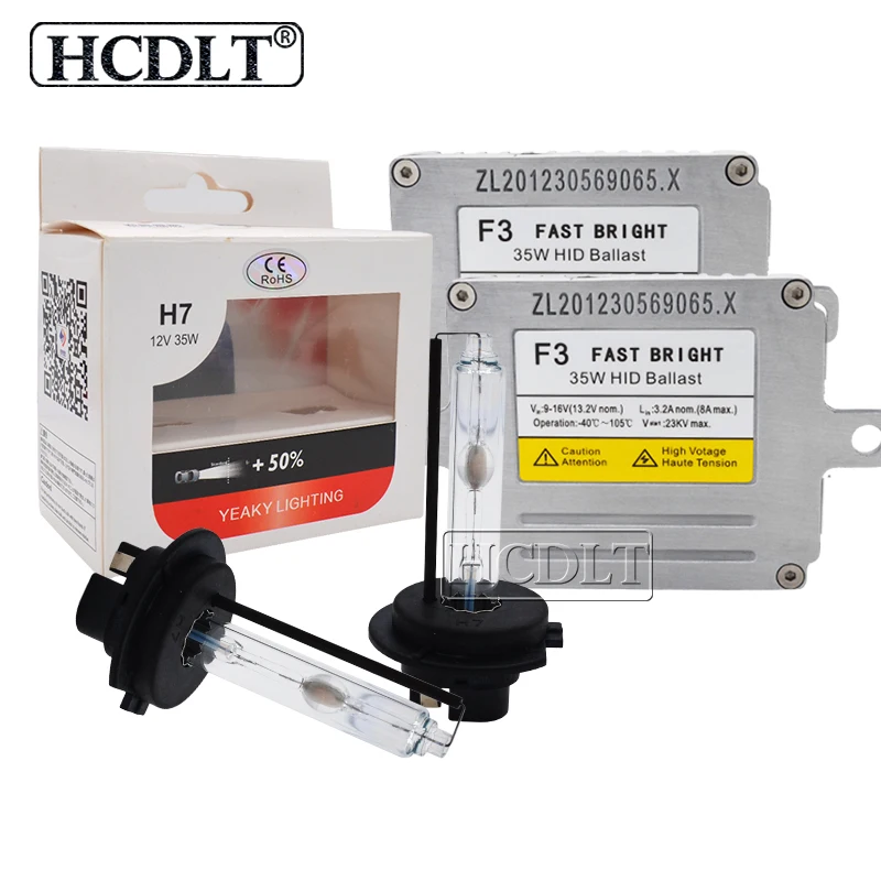 HCDLT 12 в 35 Вт AC Премиум Yeaky Xenon HID комплект фар H1 H3 H7 H11 HB3 HB4 D2H 4500K 5500K 6500K тонкий DLT F3T