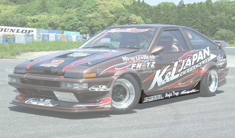 FRP боковая юбка для Toyota AE86 Trueno MBT2 стильная боковая юбка из стекловолокна комплект для настройки отделки для гоночной части AE86