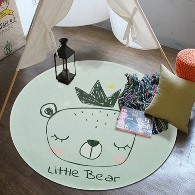 Скандинавские милые ковры с медведями детский ползающий толстый игровой коврик детские игровые коврики круглая игра Tapete палатка одеяло Детский ковер
