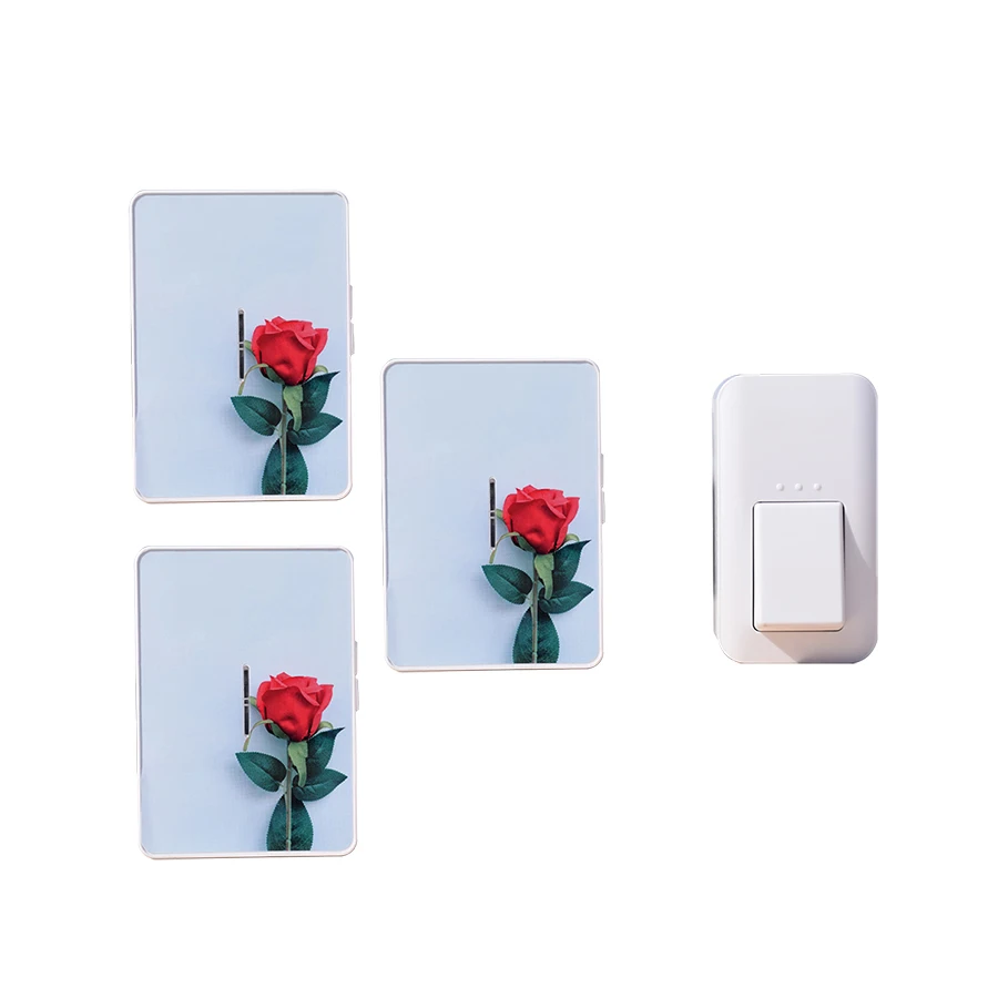

1 Button + 3 Receivers Wireless Doorbell No Battery Button Waterproof 110M Long Range 38 Ringtunes Loud Sound Free Shipping
