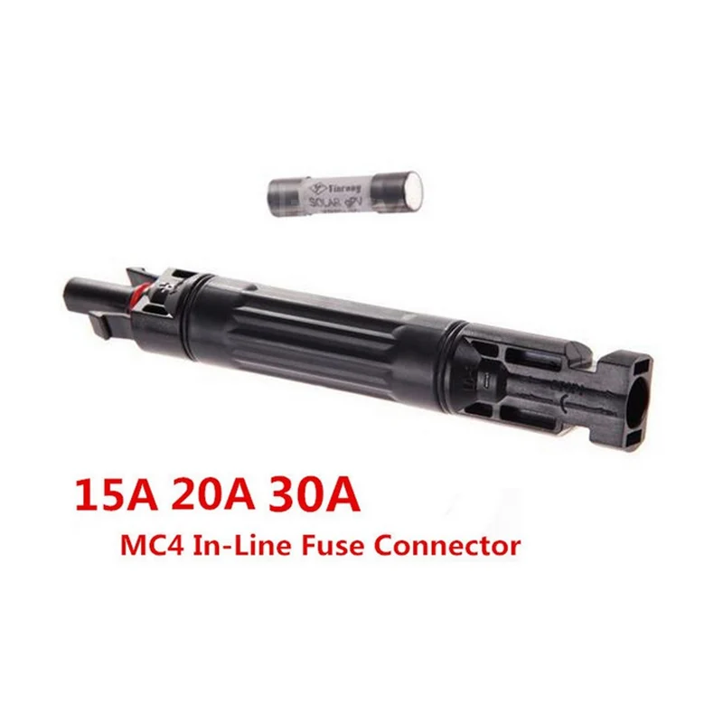 

New MC4 In-line Fuse Connector 1000 VDC Male to Fem PV Solar Fuse Holder -- JDH99