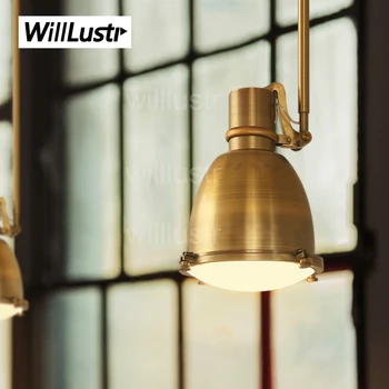

willlustr vintage maritime dock pendant light hanging lamp dinning room restaurant suspension lamp Antique Brass metal lighting