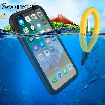 

For iPhone XS Waterproof Case for iPhone X Shockproof Swimming Diving Cover With Kickstand Outdoor Sport Coque for iPhonex 10