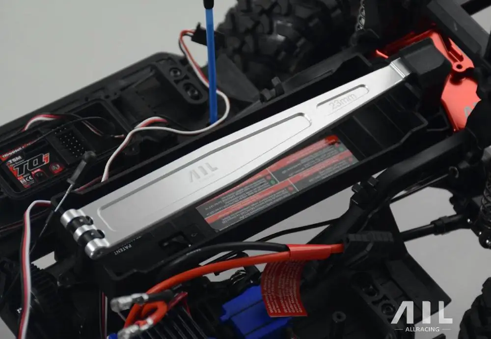 ALLRC 6061 CNC алюминиевый сплав металл дополнительно обновленная батарея фиксированная Монтажная пластина для trax trx 4 гусеничный rc части автомобиля - Цвет: Silver