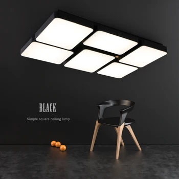 

Geometric Acrylic Led SMD White / RGB / Remote Control Simple Square ABS Metal Ceiling Light lampara luminaire surface mounted