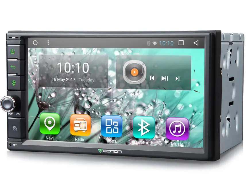 Clearance 7" Quad Core 2GB RAM Android 6.0 Double Din Car Navigation GPS 2 Din Car Multimedia Two Din Car Radio with 64GB USB/SD Support 2