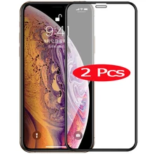 2 шт./лот, полное покрытие, закаленное стекло для iPhone XS Max XR, Защитное стекло для экрана iPhone 6, 6s, 7, 8 Plus, X, 5, 5S, защитное стекло