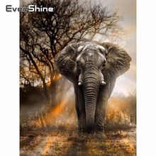 Evershine DIY алмазная живопись Бриллиантовая мозаика с животным Elephant Full Drill алмазная живопись из бисера Набор для вышивки крестиком полный набор...
