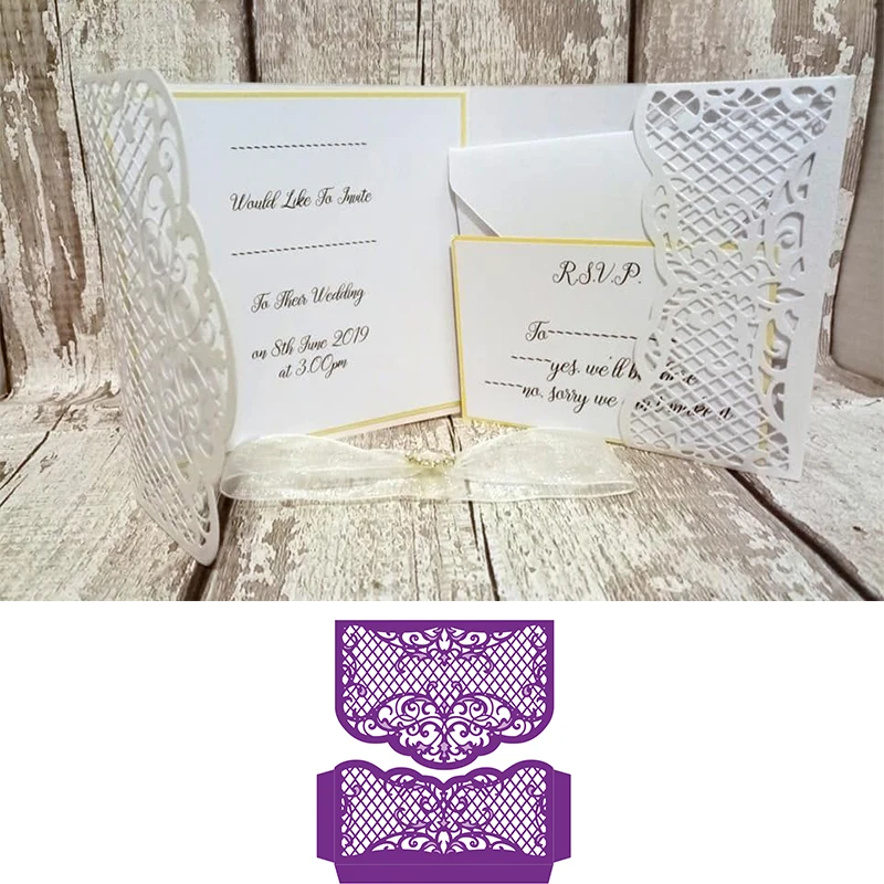  Grid Lace Frame Metal Cutting Dies Stencils for DIY Scrapbooking Photo Album Decorative Embossing I - 33026636460