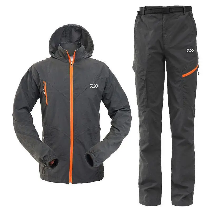 

Mortonpart Warm Fishing Clothing Men Breathable Sun UV Protection Outdoor Sportswear Clothes Fishing Shirt Pants 5 color