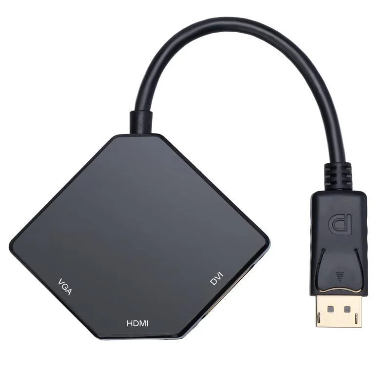 مصغرة displayport (الصاعقة ميناء متوافق) إلى hdmi/dvi/vga إلى محول ذكر إلى أنثى 3-in-1 الصوت فيديو hdtv كبل محول