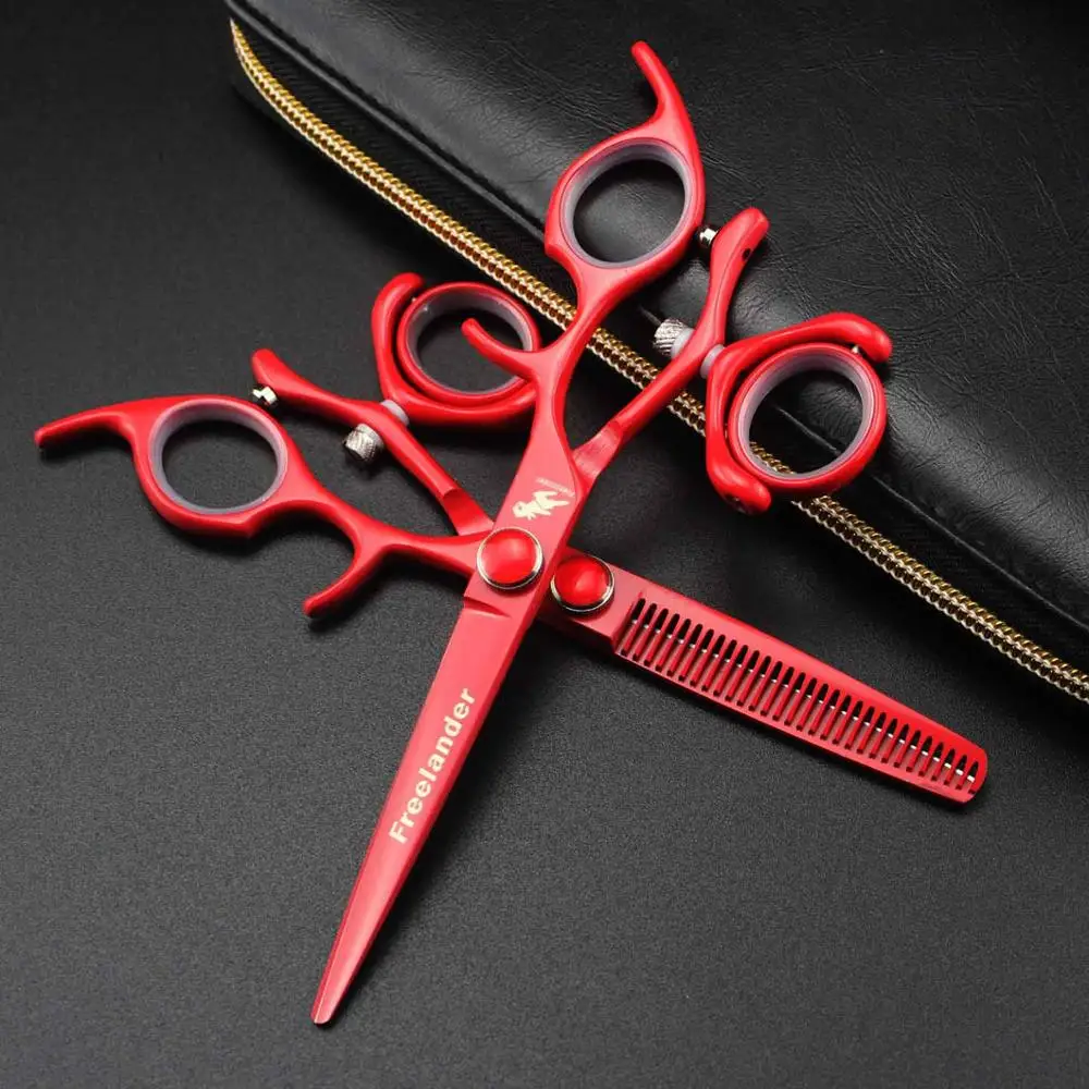 one set scissor Япония сталь 6,0 Профессиональные Парикмахерские ножницы набор ножниц для парикмахерской ножницы для стрижки волос Ножницы стрижка - Цвет: one set scissor