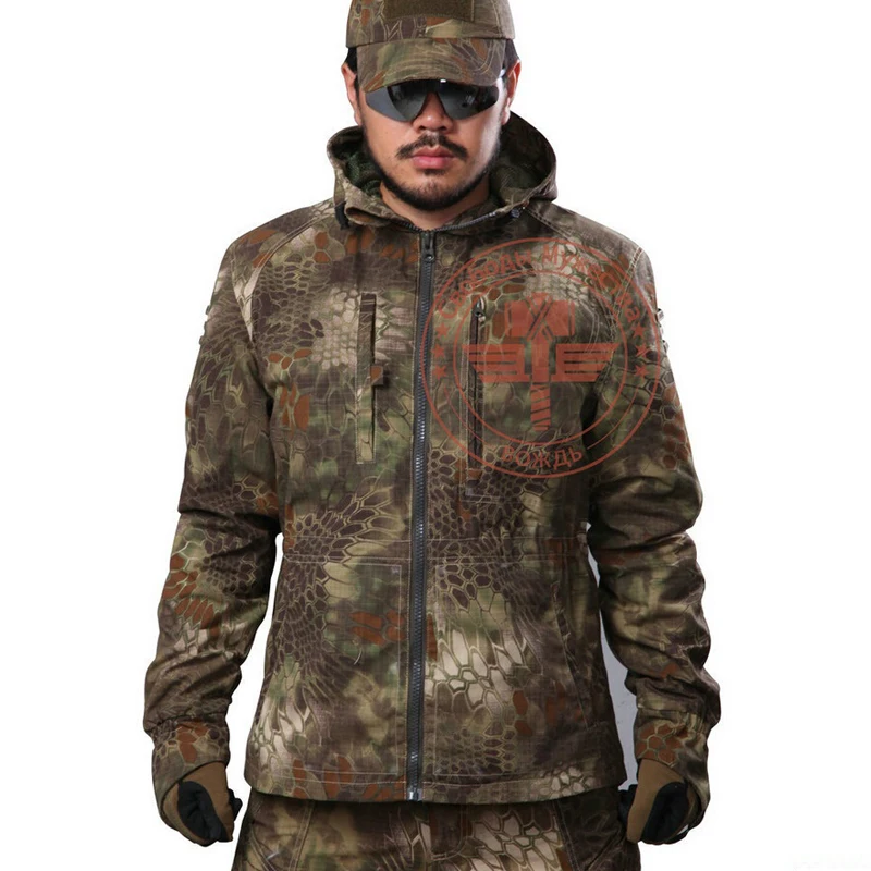 aichAngeI Rattlesnake Camo Shooter Jacket Tactical Hunter Camouflage Military Uniform Men