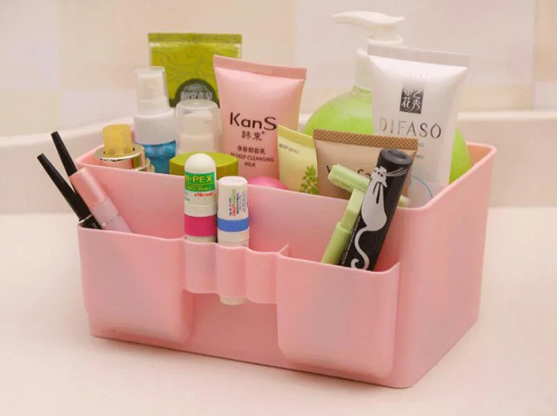 

Candy Color Desktop Pen Makeup Cosmetic Sundries Storage Organizer Box for Women Supply Organizer for Office, Home,School