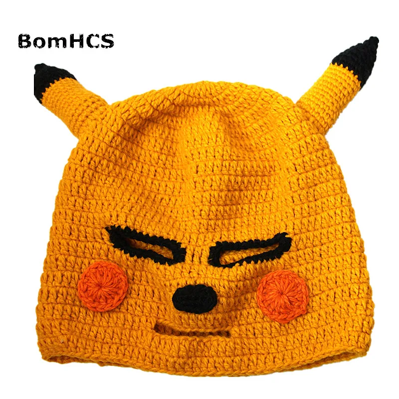 BomHCS Funny Halloween Party Beanie 100 Handmade Knitted Cartoon
