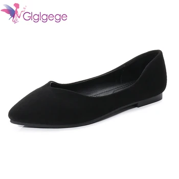 

Glglgege 2019 Newest Women's Basic Flats Shoes Spring Autumn Pointed Toe String Bead Ballet Flats Shoes Woman Ladies Single Shoe